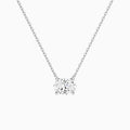 Oval Solitaire Lab Grown Diamond Necklace In Platinum - Lucenjuri