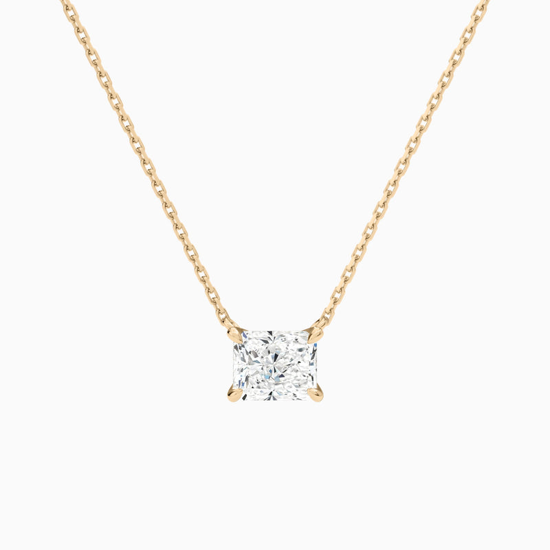 Radiant Solitaire Diamond Necklace