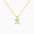 Princess Lab Grown Diamond Accented Bail Pendant Necklace - Lucenjuri