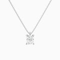 Radiant Solitaire Lab Grown Diamond Pendant Necklace In Platinum - Lucenjuri