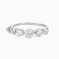 Bezel Prong Combination Set Half Eternity Diamond Band