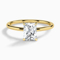 Radiant Petite Adora Solitaire Lab Diamond Engagement Ring In 14K Yellow Gold - Lucenjuri