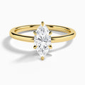 Marquise Myra Solitaire Lab Diamond Engagement Ring In 14K Yellow Gold - Lucenjuri