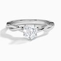Heart Twisted Vine Lab Grown Diamond Engagement Ring In Platinum - Lucenjuri