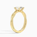 Marquise Twisted Vine Lab Grown Diamond Engagement Ring In 14K Yellow Gold, Angle View
