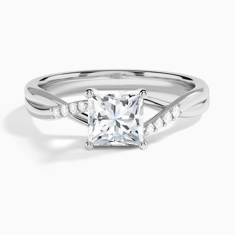 Princess Cordelia Lab Grown Diamond Engagement Ring In Platinum - Lucenjuri