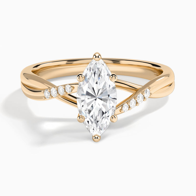 Marquise Cordelia Lab Grown Diamond Engagement Ring In 14K Rose Gold - Lucenjuri
