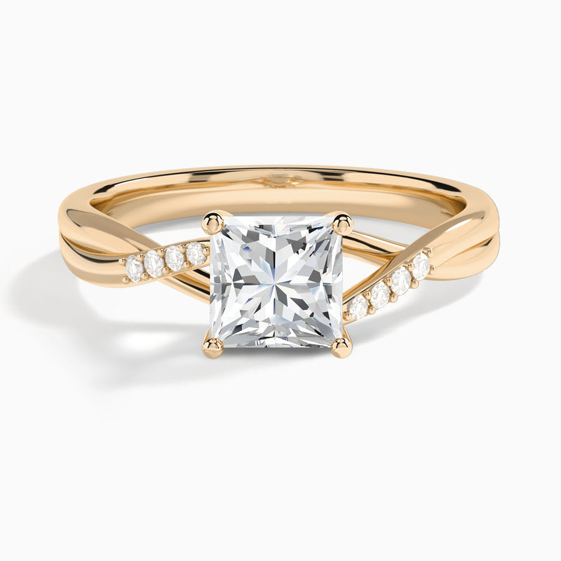 Princess Cordelia Lab Grown Diamond Engagement Ring In 14K Rose Gold - Lucenjuri