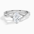 Pear Cordelia Lab Grown Diamond Engagement Ring In 14K White Gold - Lucenjuri