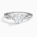 Heart Luxe Twisted Vine Lab Grown Diamond Engagement Ring In Platinum - Lucenjuri
