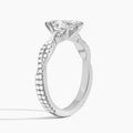 Marquise Luxe Twisted Vine Lab Grown Diamond Engagement Ring In Platinum, Angle View