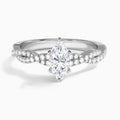 Marquise Luxe Twisted Vine Lab Diamond Engagement Ring In 14K White Gold - Lucenjuri