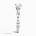 Round Luxe Twisted Vine Lab Diamond Engagement Ring In 14K White Gold, Side View