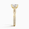 Radiant Luxe Twisted Vine Lab Diamond Engagement Ring In 18K Yellow Gold, Side View
