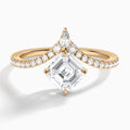 Asscher Nova Lab Grown Diamond Engagement Ring In 14K Rose Gold - Lucenjuri