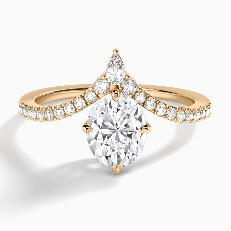 Oval Nova Lab Grown Diamond Engagement Ring In 14K Rose Gold - Lucenjuri