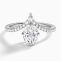 Oval Nova Lab Grown Diamond Engagement Ring In 18K White Gold - Lucenjuri