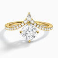 Cushion Nova Lab Grown Diamond Engagement Ring In 14K Yellow Gold - Lucenjuri