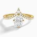 Oval Nova Lab Grown Diamond Engagement Ring In 18K Yellow Gold - Lucenjuri