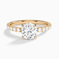 Round Artemis Lab Grown Diamond Engagement Ring In 14K Rose Gold - Lucenjuri