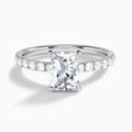 Radiant Artemis Lab Grown Diamond Engagement Ring In 14K White Gold - Lucenjuri