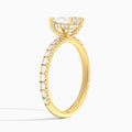 Radiant Artemis Lab Grown Diamond Engagement Ring In 18K Yellow Gold, Angle View
