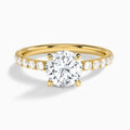 Round Artemis Lab Grown Diamond Engagement Ring In 14K Yellow Gold - Lucenjuri