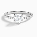 Heart Luxe Belle Lab Grown Diamond Engagement Ring In Platinum - Lucenjuri