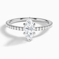 Marquise Luxe Belle Lab Grown Diamond Engagement Ring In Platinum - Lucenjuri