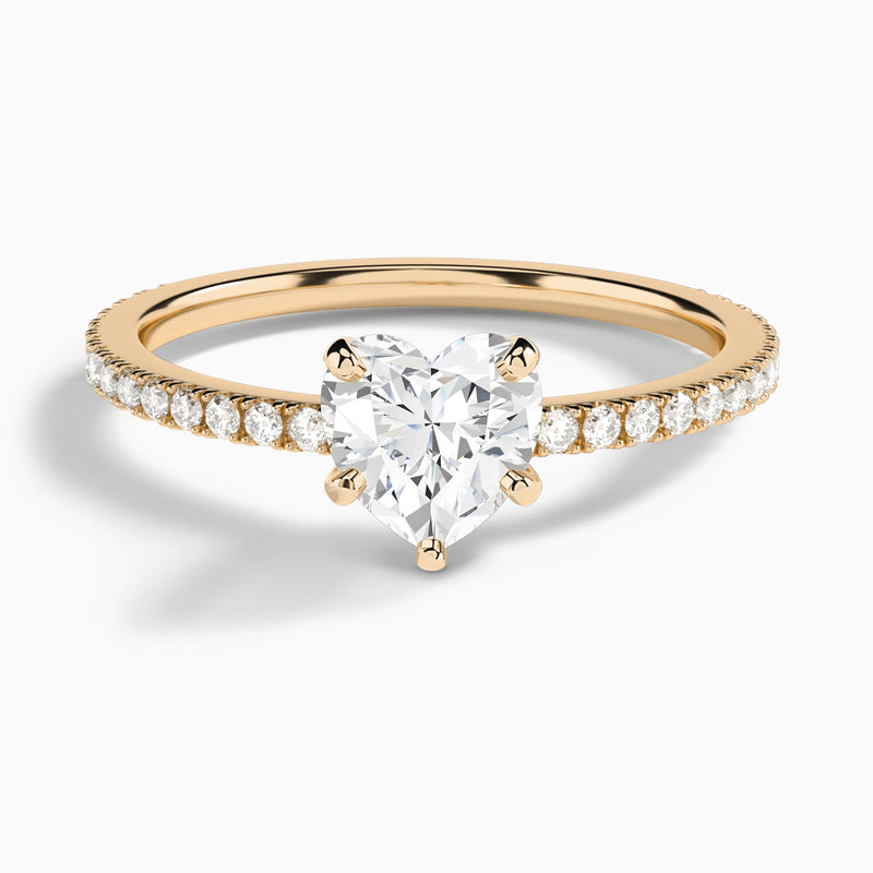 Heart Luxe Belle Lab Grown Diamond Engagement Ring In 14K Rose Gold - Lucenjuri