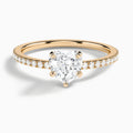 Heart Luxe Belle Lab Grown Diamond Engagement Ring In 14K Rose Gold - Lucenjuri