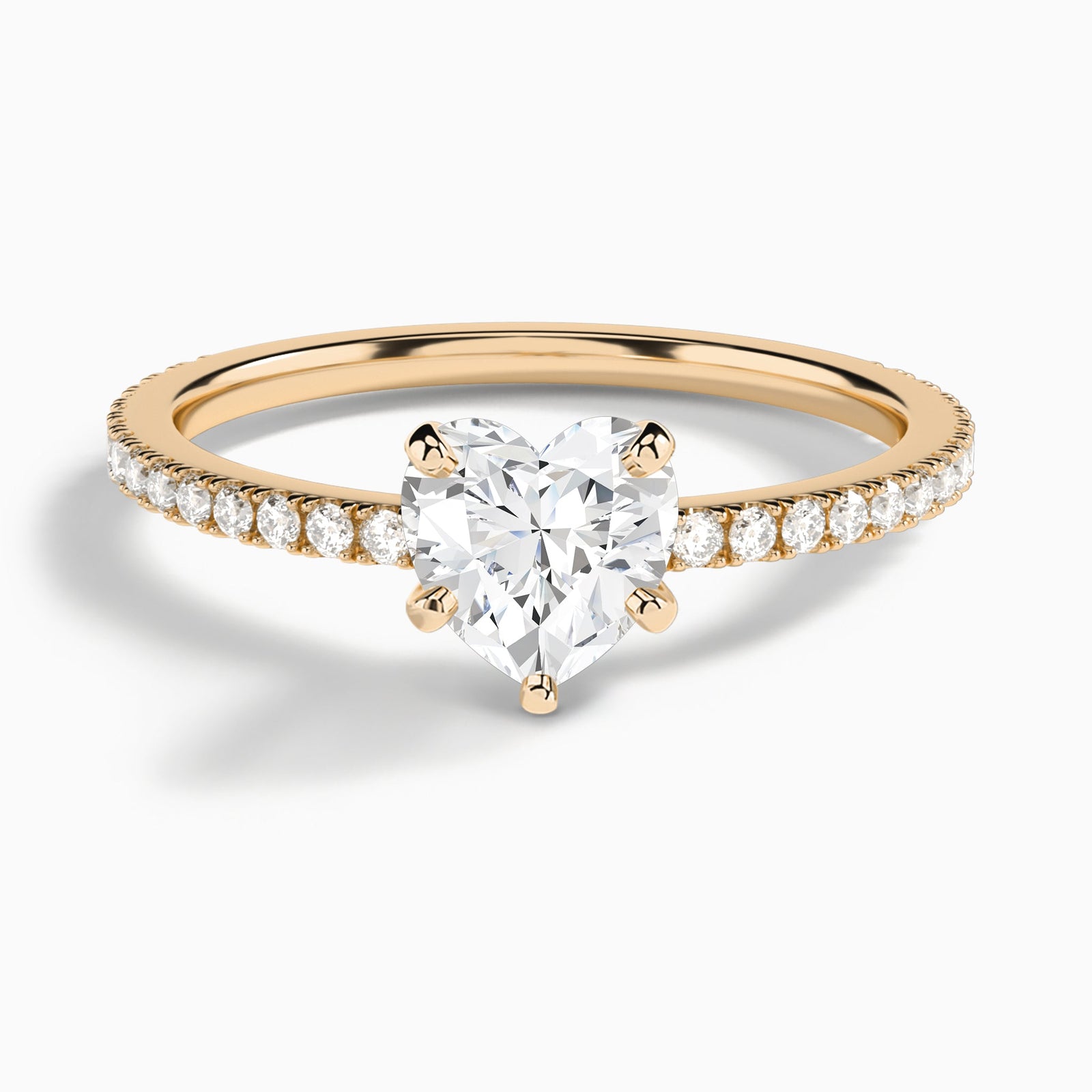 Heart Luxe Belle Lab Grown Diamond Engagement Ring In 14K Rose Gold - Lucenjuri