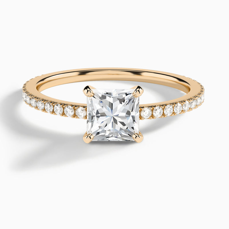 Princess Luxe Belle Lab Grown Diamond Engagement Ring In 14K Rose Gold - Lucenjuri