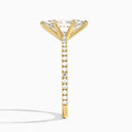 Marquise Luxe Belle Lab Grown Diamond Engagement Ring In 14K Yellow Gold, Side View