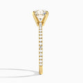 Oval Luxe Belle Lab Grown Diamond Engagement Ring In 18K Yellow Gold, Side View