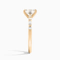 Emerald Chateau Lab Grown Diamond Engagement Ring In 14K Rose Gold, Side View