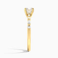 Cushion Chateau Lab Grown Diamond Engagement Ring In 14K Yellow Gold, Side View