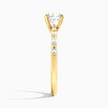 Round Chateau Lab Grown Diamond Engagement Ring In 14K Yellow Gold, Side View