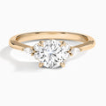 Round Marvella Lab Grown Diamond Engagement Ring In 14K Rose Gold - Lucenjuri