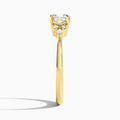 Cushion Marvella Lab Grown Diamond Engagement Ring In 14K Yellow Gold, Side View