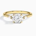 Round Marvella Lab Grown Diamond Engagement Ring In 14K Yellow Gold - Lucenjuri