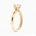 Cushion Solitaire Lab Grown Diamond Engagement Ring In 14K Rose Gold, Angle View