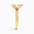 Marquise Solitaire Lab Grown Diamond Engagement Ring In 14K Yellow Gold, Side View