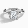 Radiant Solaris Halo Lab Grown Diamond Engagement Ring In 14K White Gold - Lucenjuri