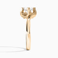 Round Ivy Lab Grown Diamond Engagement Ring In 14K Rose Gold, Side View