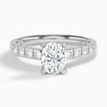 Oval Luxe Hazel Lab Grown Diamond Engagement Ring In Platinum - Lucenjuri