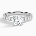 Round Luxe Hazel Lab Grown Diamond Engagement Ring In Platinum - Lucenjuri