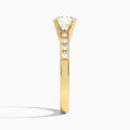 Round Luxe Hazel Lab Grown Diamond Engagement Ring In 18K Yellow Gold, Side View