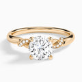 Round Twisted Knot Lab Grown Diamond Engagement Ring In 14K Rose Gold - Lucenjuri