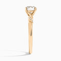 Round Twisted Knot Lab Grown Diamond Engagement Ring In 14K Rose Gold, Side View